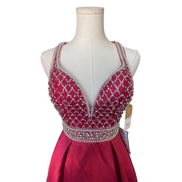 Say Yes To The Prom Dress Size 1/2 NWT Embellished Formal Ball Gown Quinceañera - Picture 4 of 14